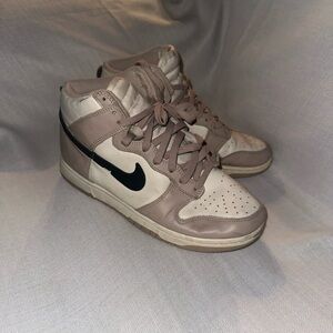 Nike High-Top Sneakers in Tan and Black